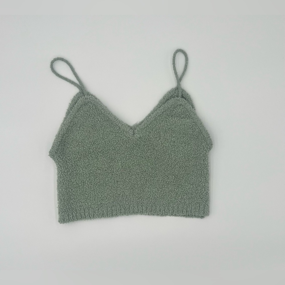 Garage Sage Fuzzy Knit Crop Top Sz S
